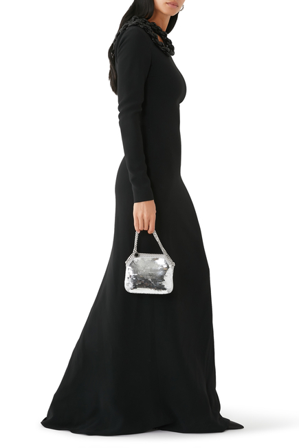 Crystal Braided Cutout Long Dress